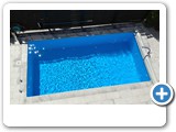 Power S Becken 4 X 7 Meter mit Granit Umrandung