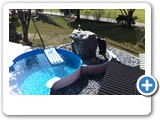 Felsen Pool Stahlwand